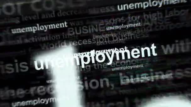 Arbeitslosigkeit Und Weniger Stress Arbeitsplatz Sorgen Den Internationalen Medien Für — Stockvideo