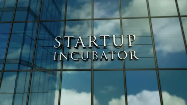 Startup Incubator Glass Building Concept Business Capital Investment Support Development — Stock Video