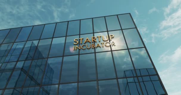 Startup Incubatore Vetro Concetto Costruzione Business Capital Sostegno Agli Investimenti — Video Stock