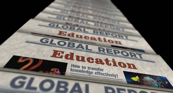 Școala Cunoștințe Educaționale Predă Învață Știri Epocă Tipărire Ziare Conceptul — Fotografie, imagine de stoc