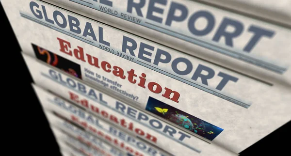 Școala Cunoștințe Educaționale Predă Învață Știri Epocă Tipărire Ziare Conceptul — Fotografie, imagine de stoc