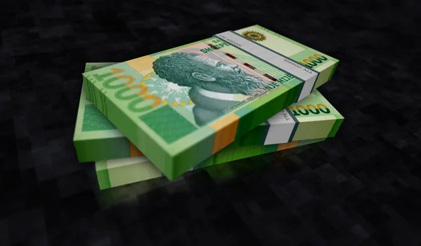 アルバニアのお金アルバニアのLekお金パック3Dイラスト 1000枚すべての紙幣束 経済危機 ビジネスの成功 負債の概念 — ストック写真