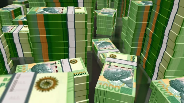 アルバニアのお金アルバニアのLekお金パック3Dイラスト 1000枚すべての紙幣束 経済危機 ビジネスの成功 負債の概念 — ストック写真