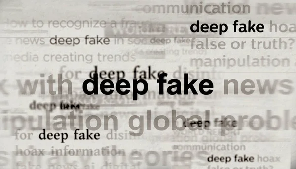 Tiefe Fake Falschmeldungen Und Manipulationen Machen Schlagzeilen Internationalen Medien Abstraktes — Stockfoto