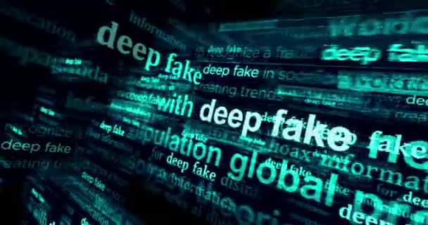Deep Fake Hoax Valse Manipulatie Headline Nieuws Internationale Media Abstract — Stockvideo