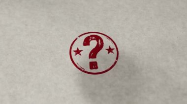 Soru işareti kıvrımlı ve kusursuz animasyon. El damgası darbesi. Faq 3B oluşturulmuş döngü kavramını sorgulamaya ve cevaplamaya yardım eder.