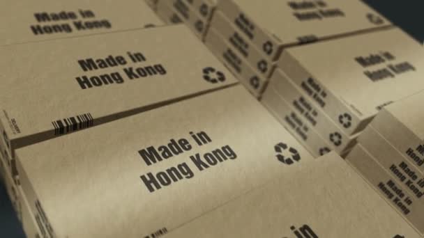 Hong Kong Kutu Üretim Hattında Yapılmış Üretim Teslimat Ürün Fabrikası — Stok video