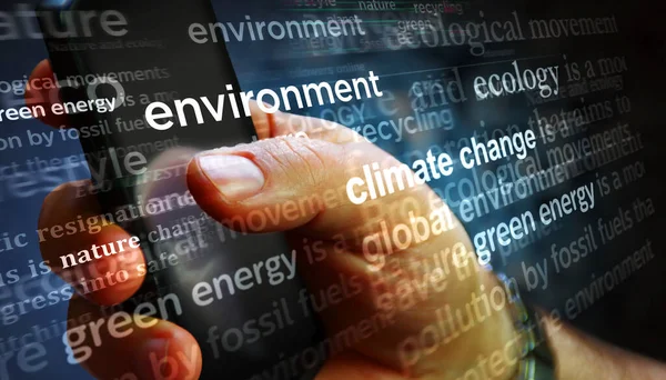 Alterações Climáticas Ecologia Energia Verde Ambiente Natureza Crise Título Notícias — Fotografia de Stock