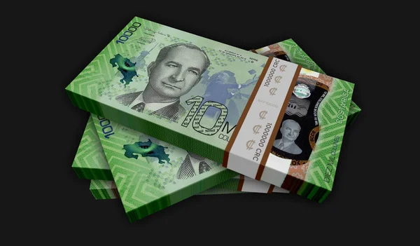 Costa Rica Dinheiro Costa Rica Colon Dinheiro Pacote Ilustração 10000 — Fotografia de Stock