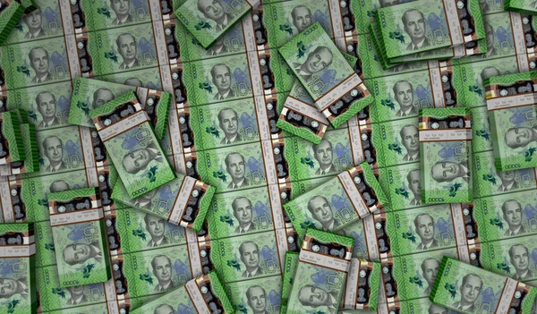 哥斯达黎加货币科隆货币包3D插图 一万个Crc钞票捆 经济危机 商业成功 税收和债务概念 — 图库照片