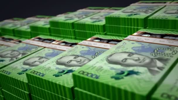 Kostaryka Pieniądze Kostaryka Colon Wzrost Wiązki Banknotów Górę Pętli Kasa — Wideo stockowe