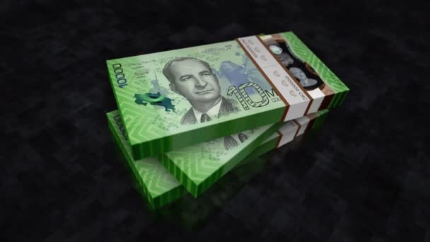 Kostaryka Pieniądze Kostaryki Colon Stos Pieniędzy Koncepcja Tła Gospodarki Bankowości — Wideo stockowe