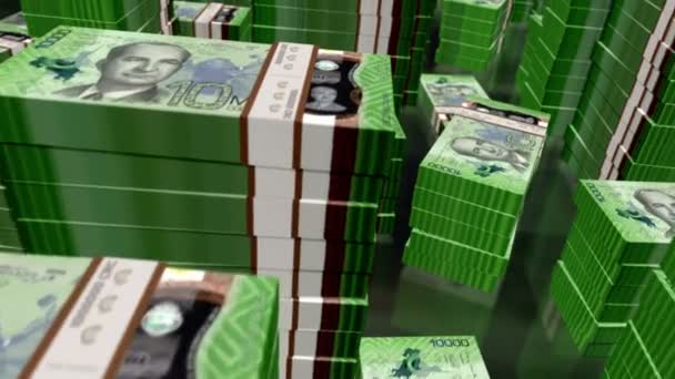 Kostaryka Pieniądze Kostaryki Colon Banknoty Pakiety Pętli Lot Ponad 10000 — Wideo stockowe