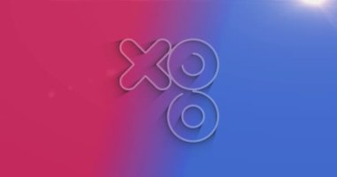 XOXO romantik aşk selamlaması ve doğal gölgeyle dijital siber stil sembolü öpmek. Siber teknoloji ikonu döngülenebilir ve kusursuz soyut konsept. 3D ışık ve gölge nesne.