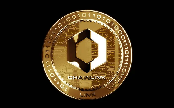 Chainlink Link Cryptocurrency 배경에 동전을 분리하였다 — 스톡 사진