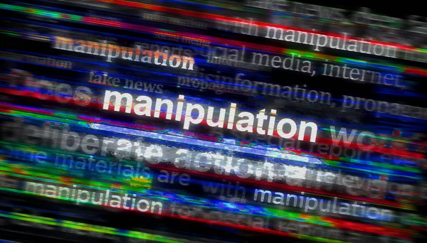 Manipulação Desinformação Fraude Mídia Social Notícias Falsas Profundas Manchete Através — Fotografia de Stock
