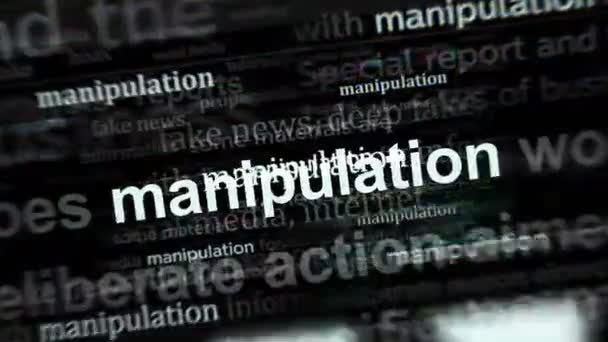 Manipulation Disinformation Hoax Social Media Deep Fake News Headline News — Stock Video