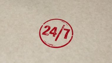Günde 24 saat servis damgası ve el damgası çarpma animasyonu. 24 saat 3 boyutlu konsept oluşturuldu..