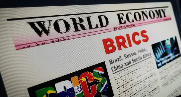 Brics Brazilië Rusland India China Zuid Afrika Economie Vereniging Dagelijks — Stockfoto