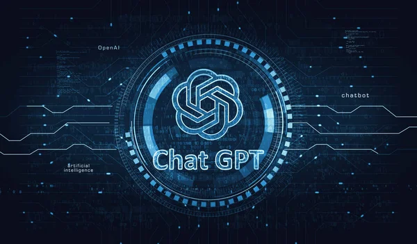 Познань Польша Июня 2023 Chatgpt Open Chat Bot Golden Metal — стоковое фото