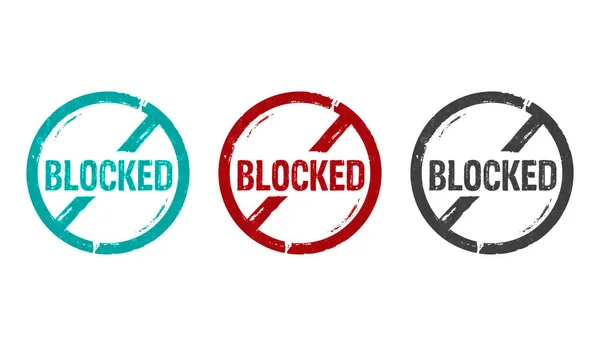 Блокированные Иконки Марок Нескольких Цветовых Вариантах Разрешенная Концепция Запрета Запрета — стоковое фото