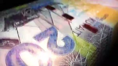 Kuveyt parası Kuveyt Dinarı para sayımı. KWD banknotları. Hızlı para sayım makro döngüsü. İş, finans ve ekonomi. Döngüsüz ve pürüzsüz bir kavram.