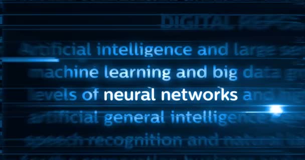 Sztuczna Inteligencja Chatbot Machine Learning Sieci Neuronowe Nagłówek Wiadomości Tytuły — Wideo stockowe