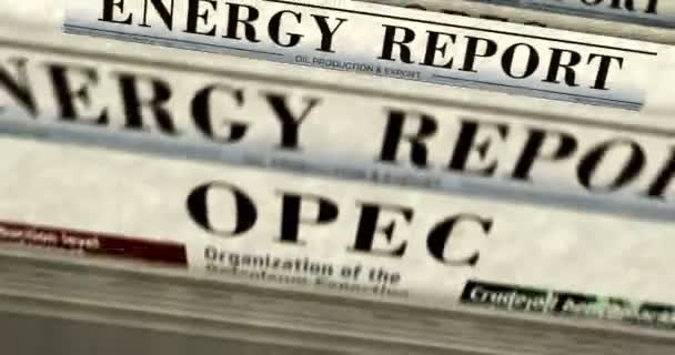 Organización Opep Los Países Exportadores Petróleo Asociación Productora Petróleo Prensa — Vídeos de Stock
