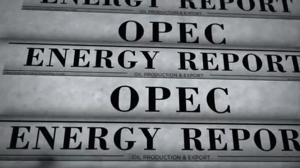 Organización Opep Los Países Exportadores Petróleo Asociación Exportación Petróleo Noticias — Vídeo de stock