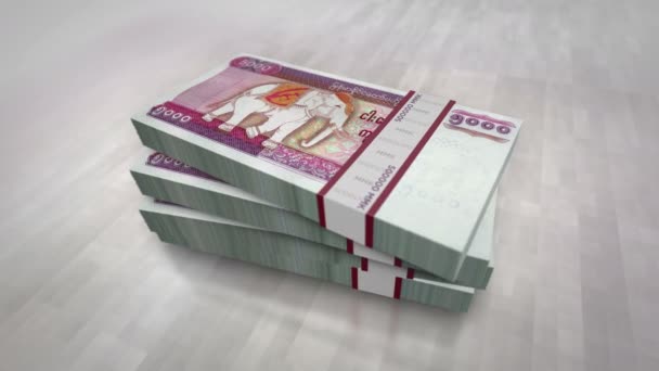 Myanmar Geld Birma Kyat Geld Stapel Pack Concept Achtergrond Van — Stockvideo