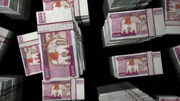 Myanmar Money Burma Kyat Money Pack Loop Flight Mmk Banknotes — Stockvideo
