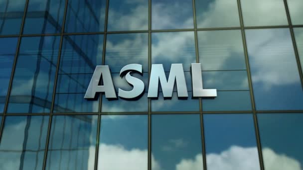 Veldhoven Paesi Bassi Luglio 2023 Asml Holding Corporation Headquarters Glass — Video Stock