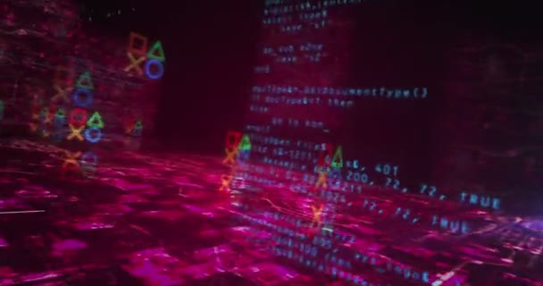 Joystick Console Jeu Jeu Vidéo Cyber Esports Symbole Abstrait Cyber — Video