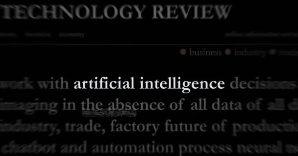 Inteligência Artificial Machine Deep Learning Chat Bot Gpt Headline News — Vídeo de Stock