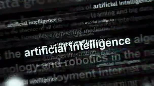 Inteligencia Artificial Máquina Aprendizaje Profundo Chat Bot Gpt Titular Noticias — Vídeo de stock