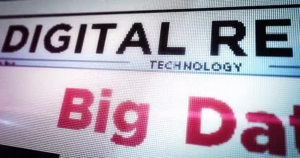 Big Data Gépi Tanulás Digitális Elemzési Technológia Napi Újság Olvasás — Stock videók
