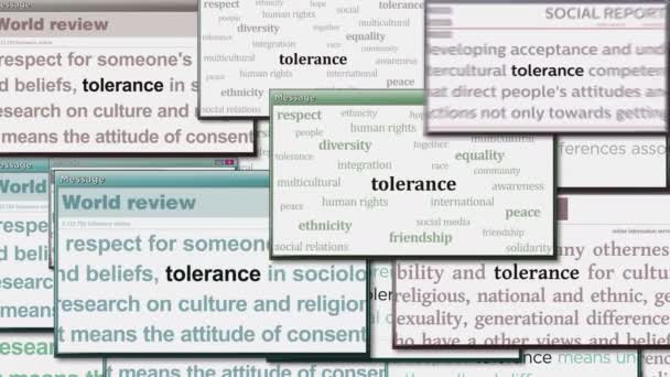 Tolerancia Egyenlősége Tiszteletben Tartja Elfogadást Szolidaritás Ablakokat Ugrik Fel Számítógép — Stock videók
