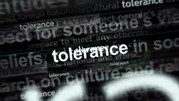 Igualdade Tolerância Respeita Aceitação Solidariedade Notícias Manchete Todos Meios Comunicação — Vídeo de Stock
