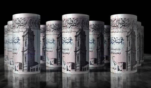 リビアのお金リビアディナールマネーロール3Dイラスト Lyd 紙幣が転がりました 経済危機 ビジネスの成功 景気後退 債務の概念 — ストック写真