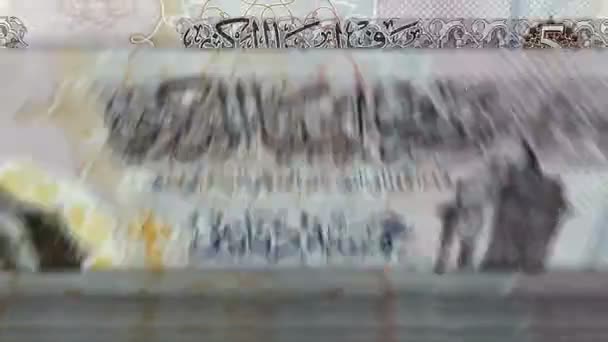 Dinheiro Líbio Líbia Dinar Máquina Contagem Dinheiro Com Notas Quick — Vídeo de Stock