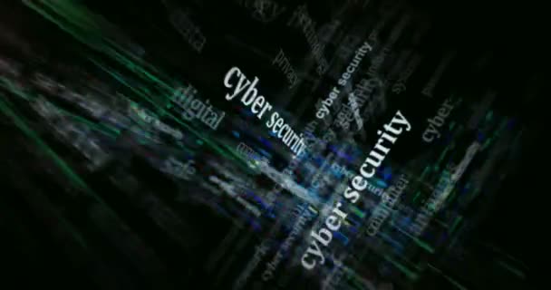 Захист Мережі Кібербезпеки Заголовки Новин Цифрової Безпеки Засобах Масової Інформації — стокове відео