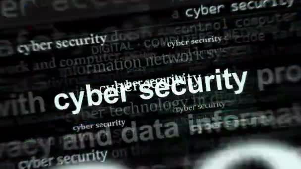 Cyber Sikkerhet Nettverk Beskyttelse Digital Sikkerhet Overskrift Nyheter Tvers Internasjonale – stockvideo