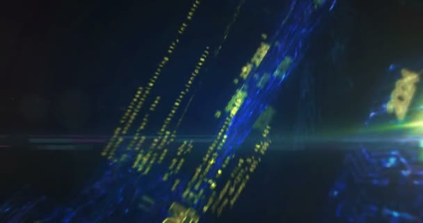 2024 Nový Futuristický Neonový Symbol Abstraktní Kybernetický Koncept Digital Technology — Stock video