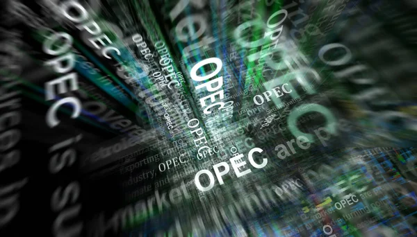 Organizace Opec Petroleum Export Countries Oil Producing Export Association Titulek — Stock fotografie