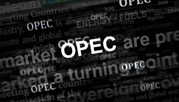 Organizace Opec Petroleum Export Countries Oil Producing Export Association Titulek — Stock fotografie