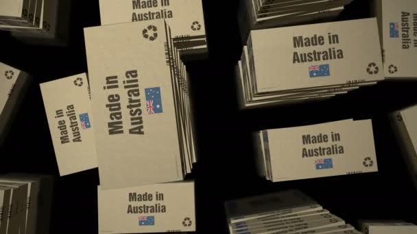 Tillverkad Australien Box Produktionslinje Tillverkning Och Leverans Produktfabrik Import Och — Stockvideo
