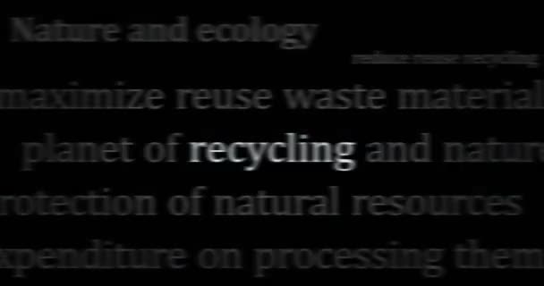 Recyklace Udržitelné Ekonomiky Péče Životní Prostředí Ekologie Hlavní Novinkou Mezinárodních — Stock video