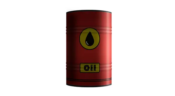 Нефтяные Баррели Нефтяного Бензина Ряд Изолированы — стоковое фото