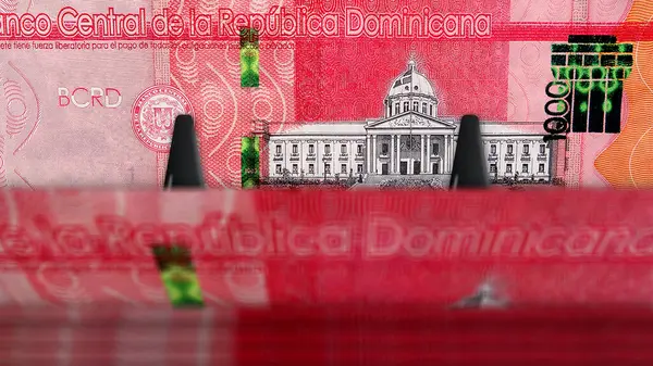 Dinheiro Dominicano República Dominicana Peso Pacote Dinheiro Ilustração 1000 Pilhas — Fotografia de Stock