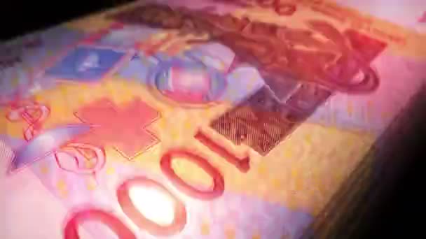 Západoafrické Cfa Peníze Franc Niger Mali Senegal Afrika Počítání 1000 — Stock video